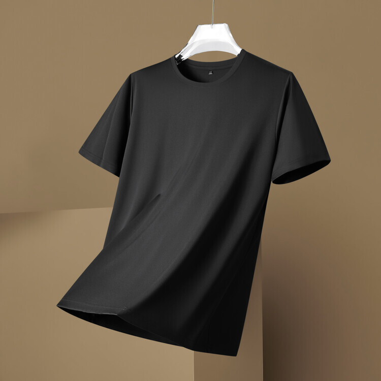 Summer fashion Men Mulberry Silk T-Shirt Short Sleeve Luxury Soft Breathable Tee