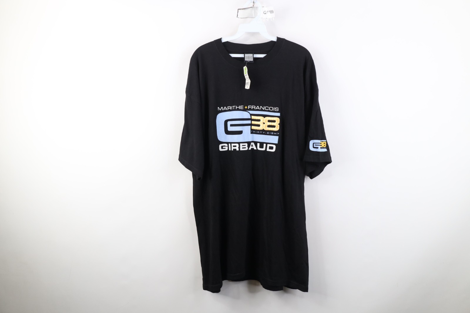 Vintage 90s Marithe Francois Girbaud Mens XL Spell Out Maze Baggy T-Shirt Black