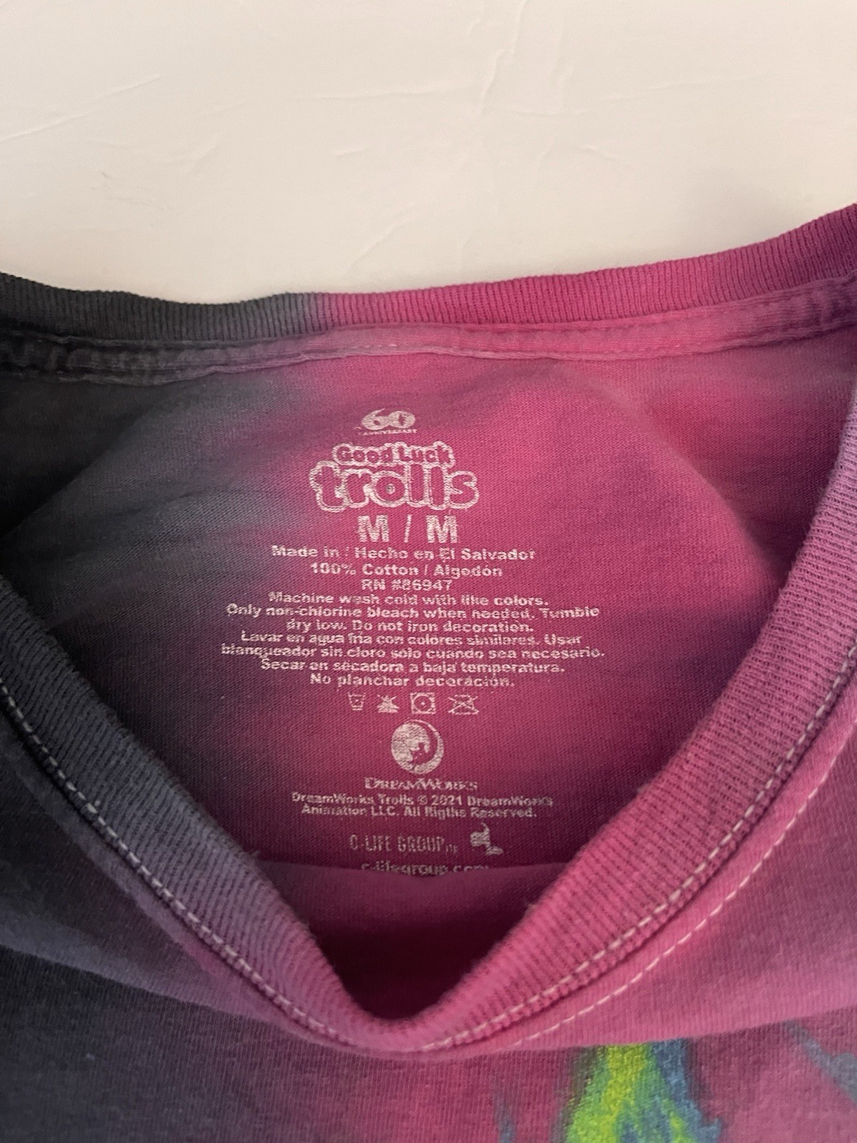 Good Luck Trolls T-Shirt Long Sleeve Medium Mens Colorful Y2K gallery