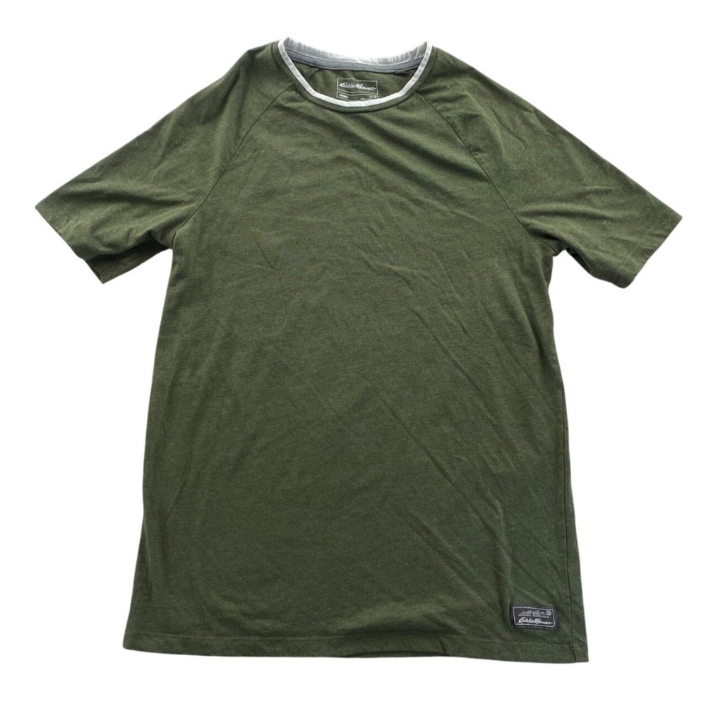 Eddie Bauer Men’s Lounge T-Shirt Medium Green Short Sleeve Crewneck Casual Tee