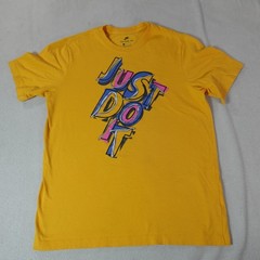 Nike Shirt Mens Medium Yellow Just Do It Graphic Swoosh The Nike Tee Cotton