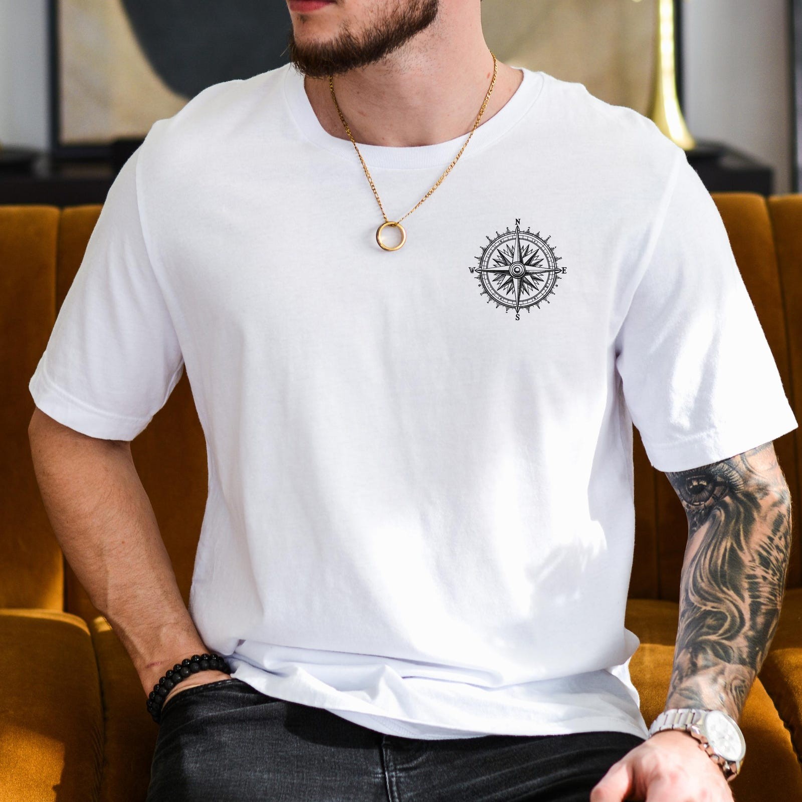 Nautical Compass Shirt, Sailing T Shirt, Sea Lover Adventure Shirt, Beach Shirt,