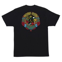 Santa Cruz Eric Dressen MASH UP LOGO Skateboard T Shirt BLACK