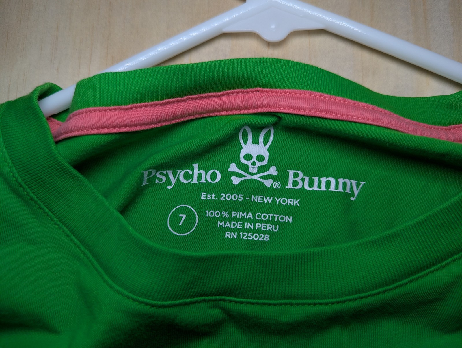 Psycho Bunny Men's 7 XL Twitch Green Short Sleeve Shirt Graphic Print gallery
