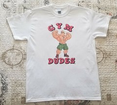 Gym Dudes Old School Bodybuilding Original Army Style Logo Workout Muscle Shirt