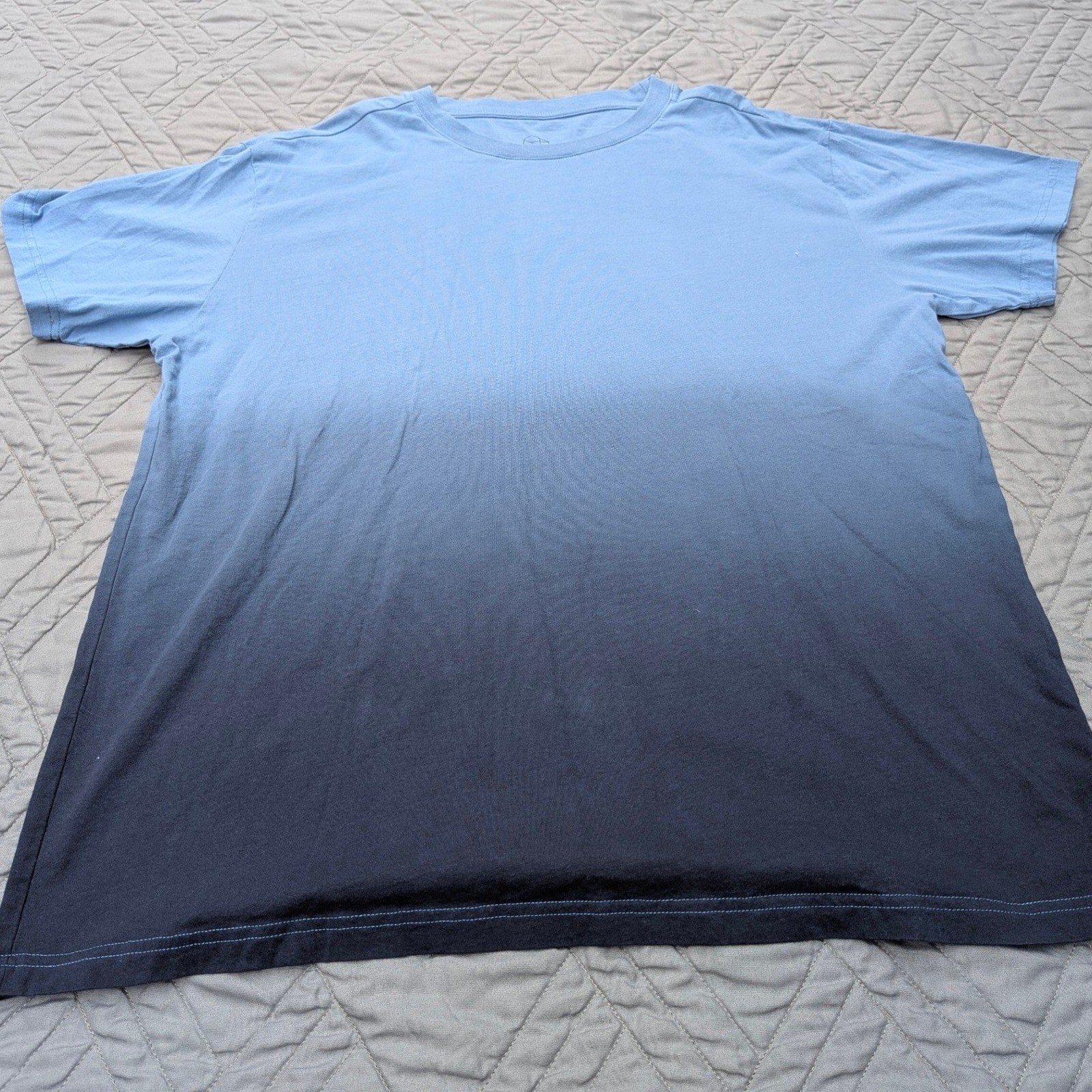 Original Use T Shirt Men Large Blue Ombre Gradient Streetwear Tee Casual