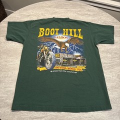Vintage 90s Boot Hill Saloon Shirt XL Daytona Bike Week Single Stitch Chopper