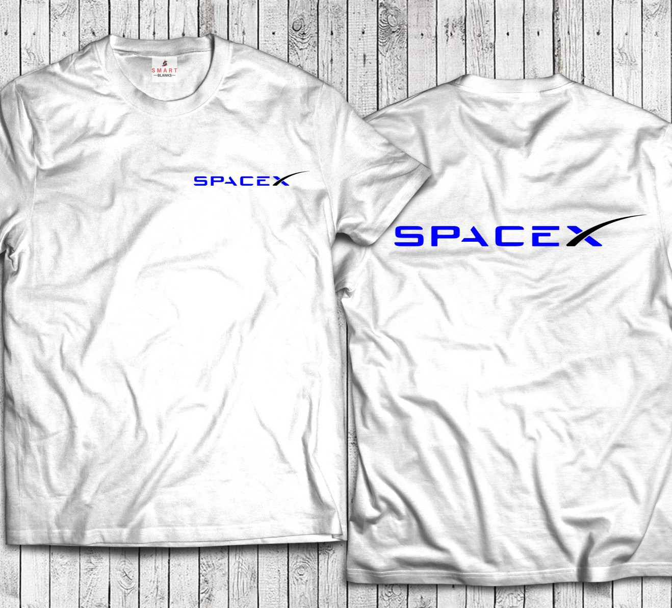 SpaceX Front and Back Print Shirt NASA Elon Musk Tesla Space X StarShip BFR gallery