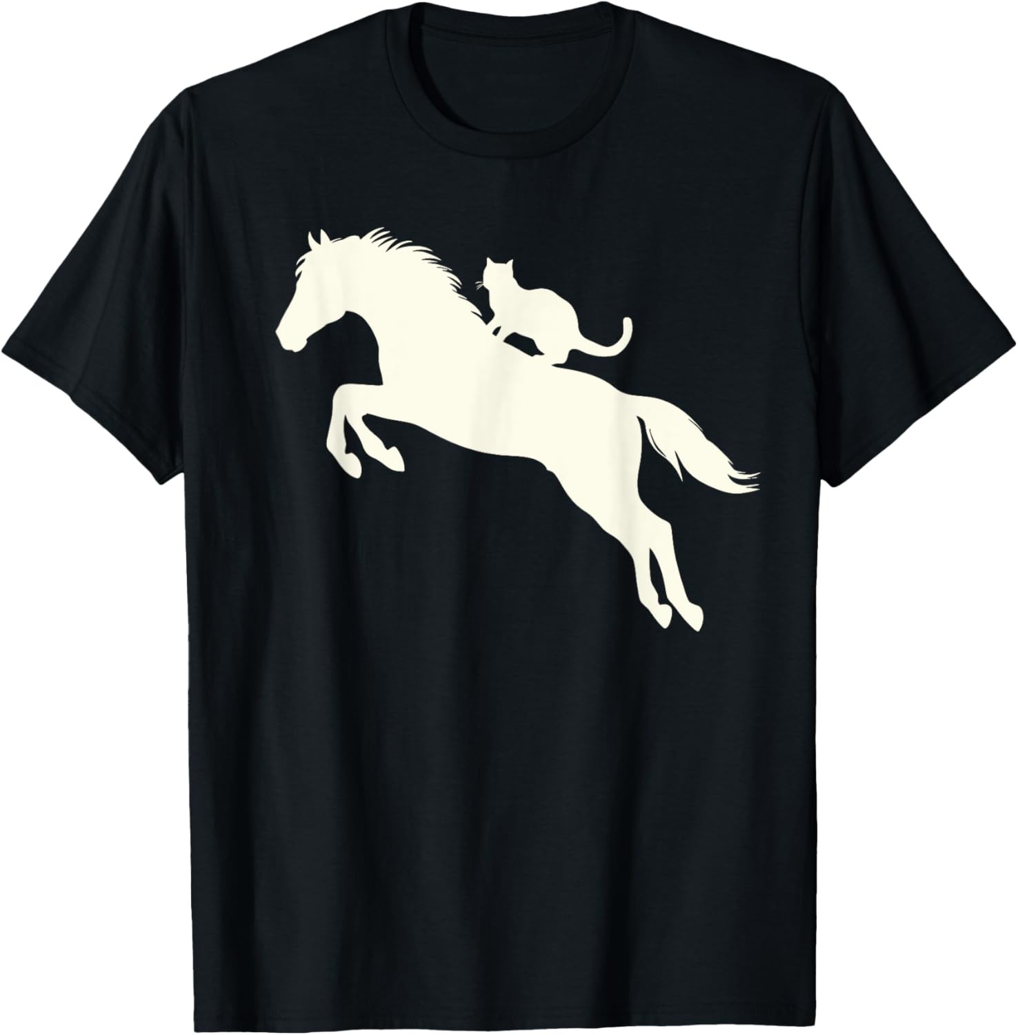 Horseback Riding Cat Silhouette for Animal Lovers Funny Cat T-Shirt gallery