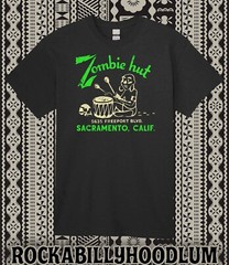 Retro Tiki Art Tee T Shirt Bar Mug Restaurant Zombie Hut Sacramento CA