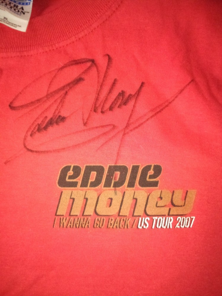 Men’s Autographed SIGNED EDDIE MONEY “I Wanna Go Back/2007XL/ T-Shirt