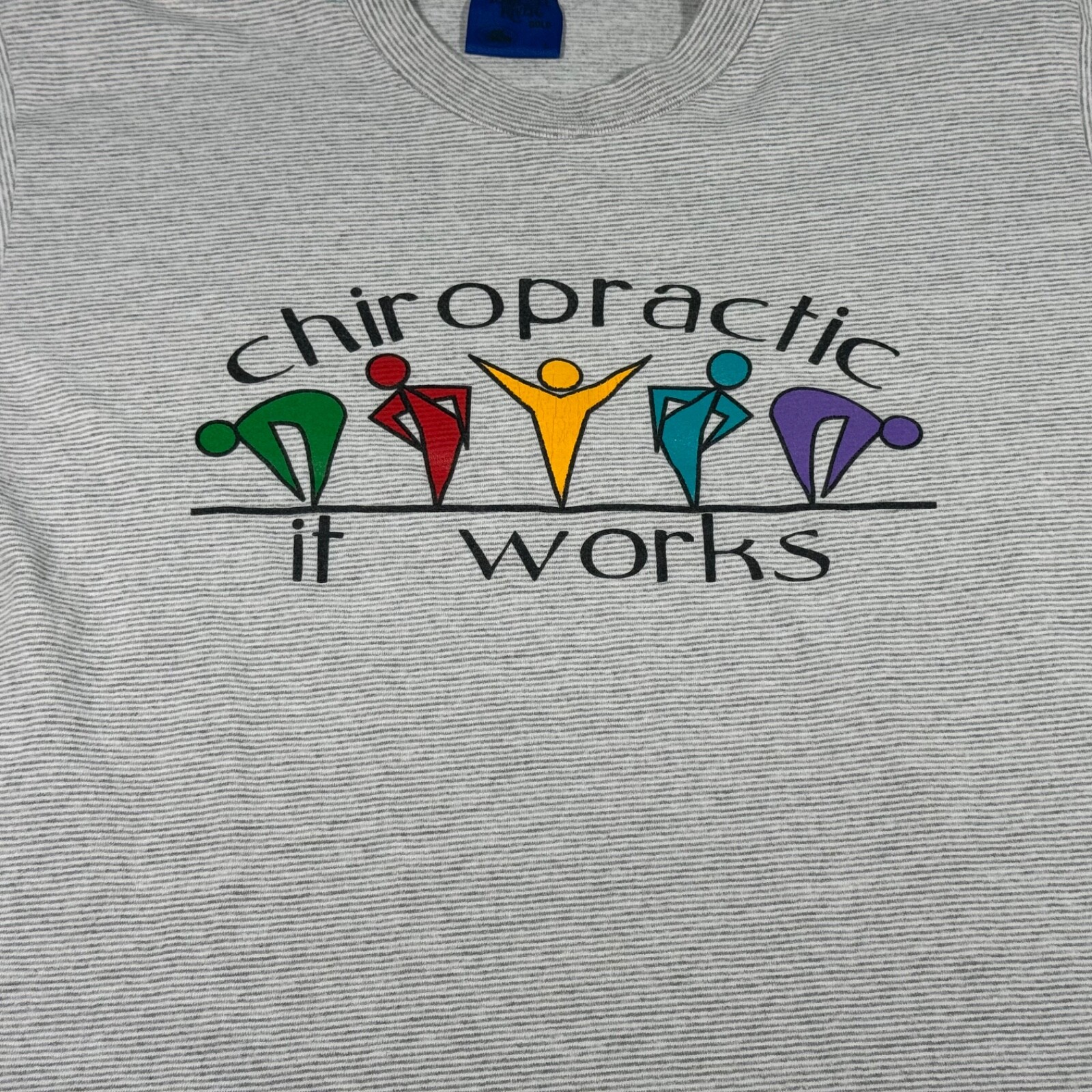 Vintage Chiropractic Shirt Adult Medium Gray Single Stitch Old Saybrook Mens 90s gallery
