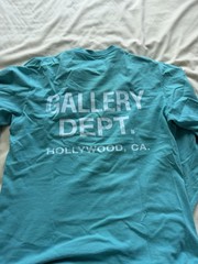 Gallery Dept. Men’s Blue Long Sleeve Graphic Logo Tee Cotton Jersey Crew M