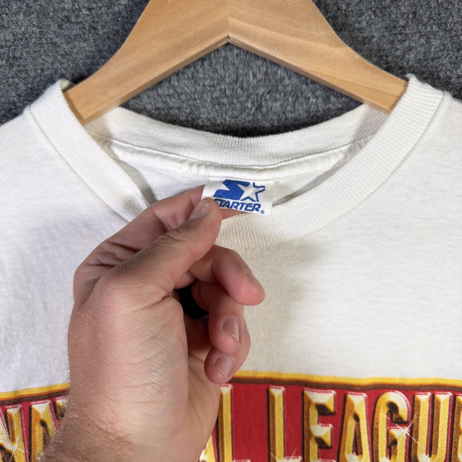 Vintage Atlanra Braves Shirt Adult Small White 90s World Series 1996 Starter USA gallery