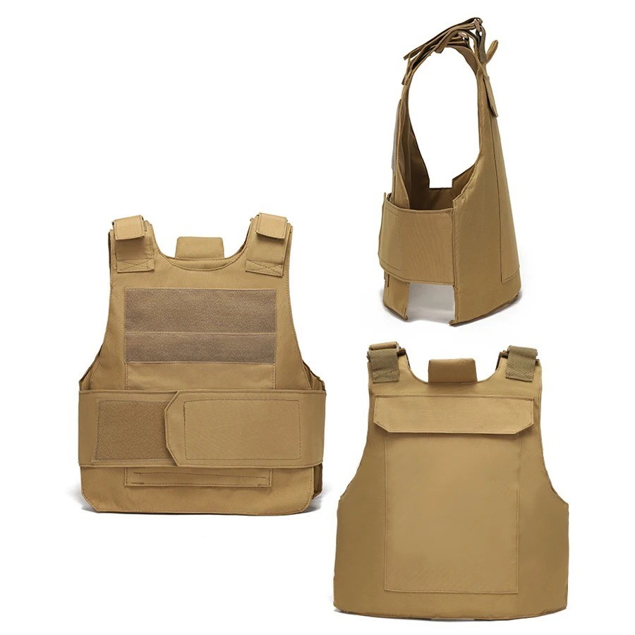 Body Bulletproof Vest Front Back Plates Armor Tactical Jacket Guard Security Kit gallery