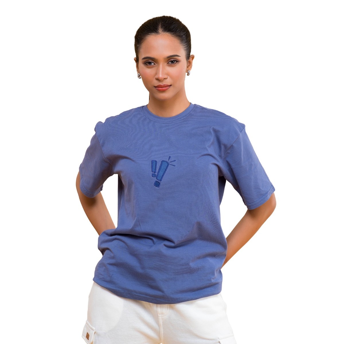 Deep Blue T Shirt – Unisex Crewneck Relaxed Fit Short Sleeve Embroidered Tee