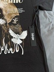 Civil Regime Classic Tee Grim Reaper Flame Dove NWT L