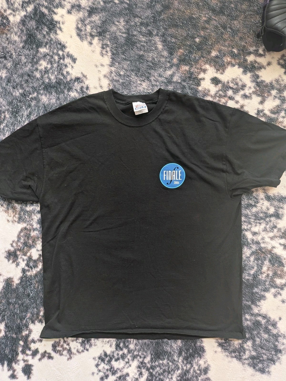 Hanes Beefy-T Black Graphic Logo T-Shirt "FINALL 2004" Crew Neck XL gallery