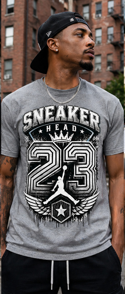 Mens Big & Tall Sneakerhead 23 Graphic Tee Shirt Streetwear for J6 Cap & Gown T gallery