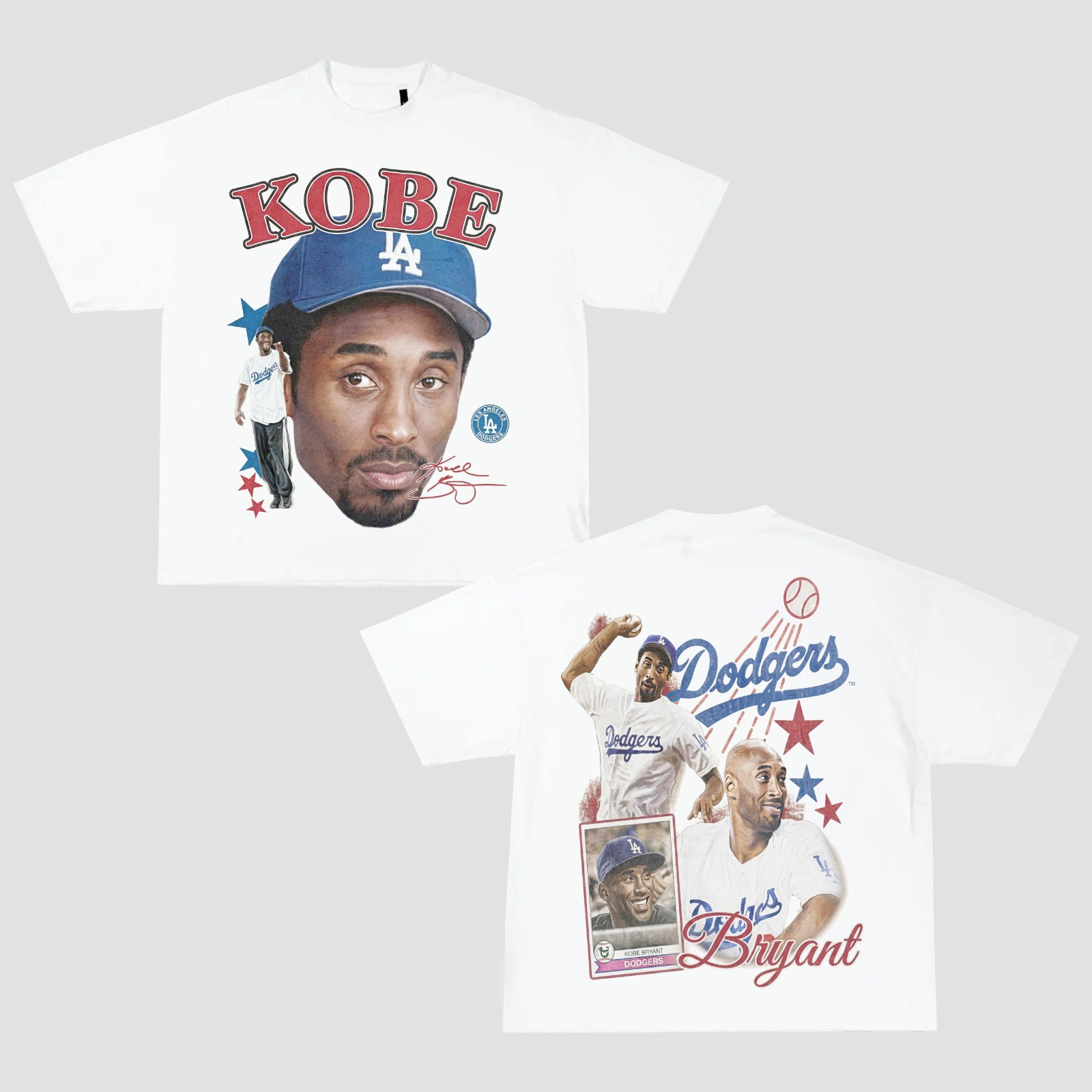 Kobe Bryant Baseball Graphic Design Double Sided Streetwear T-Shirt Tee gallery