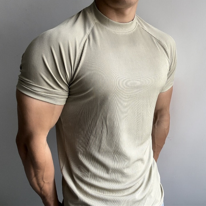 Summer Sports Training Short-Sleeved Men Stretch Quick Drying T-Shirt Breathable gallery