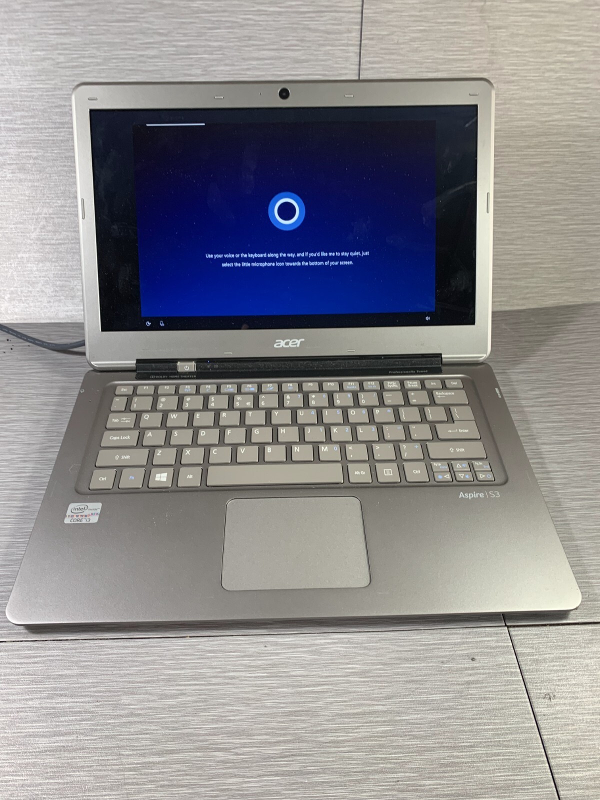 Acer Aspire S3 13.3″ Intel Core i3 Laptop with Webcam | For Parts
