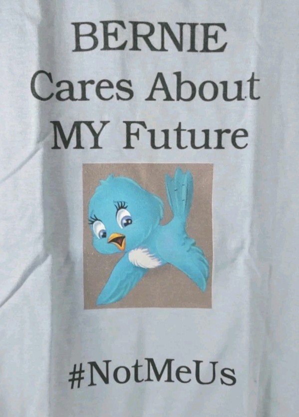 BERNIE Cares About MY Future #NotMeUs Gildan Lt Blue 50% Cotton 50% Poly Size gallery