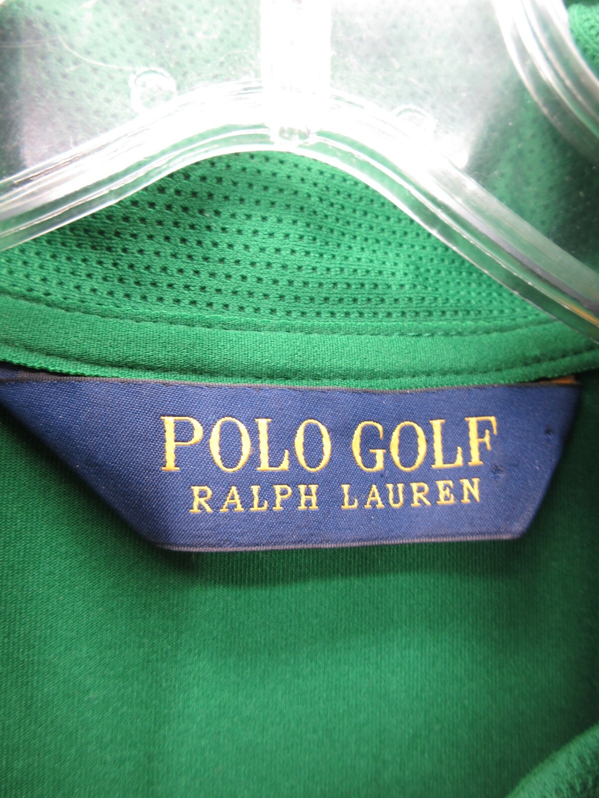 Ralph Lauren Polo Golf Shirt Men Large Green Performance 1/4 Zip Pullover Tank* gallery