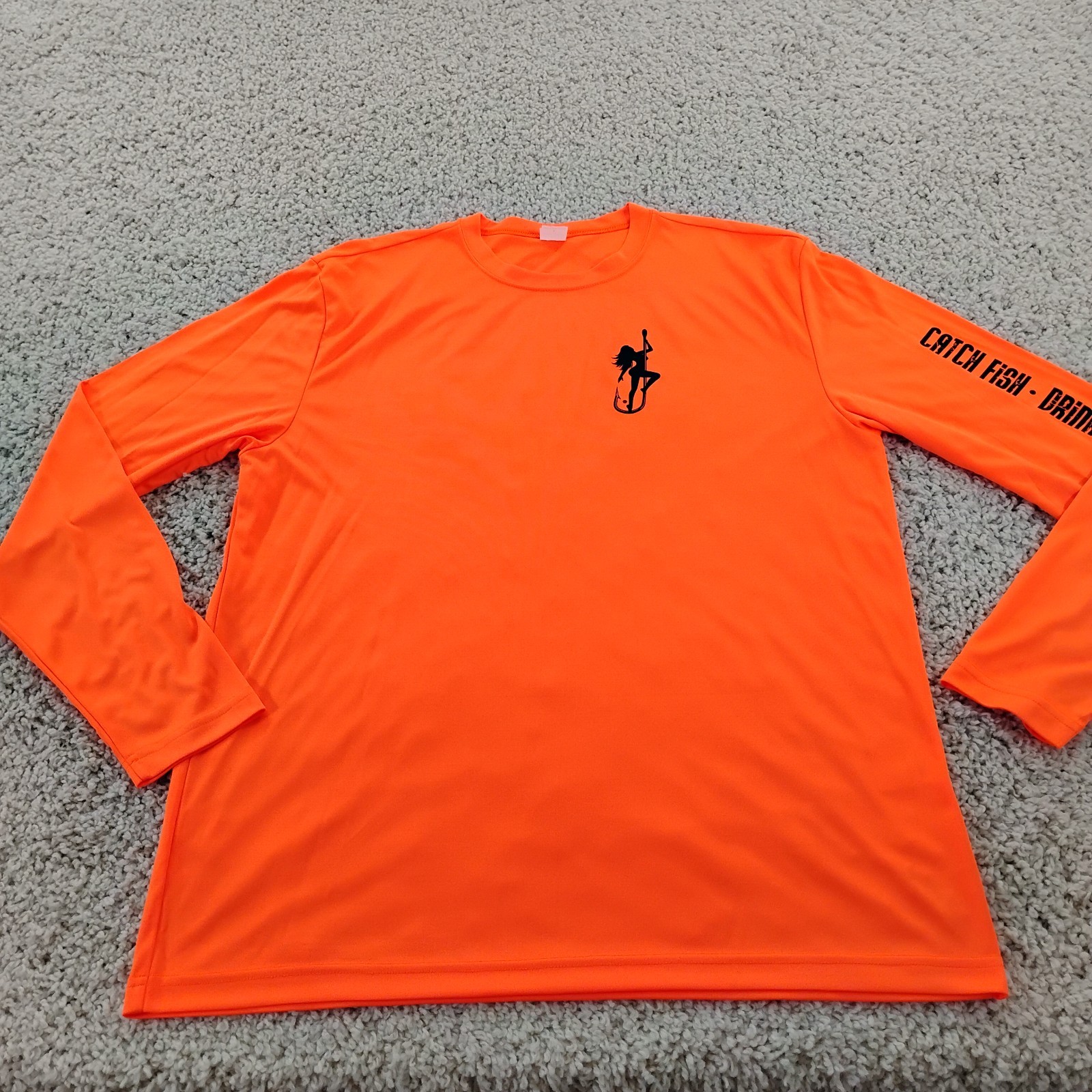 Dirty Hooker Shirt Mens Large Orange Performance Fishing Beach Beer Outdoor A4 gallery
