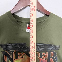 Hot Leathers Never Forgotten POW MIA Graphic T-Shirt Mens Large Olive Green