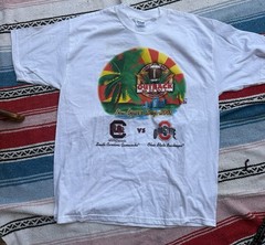 Vtg Outback Bowl 2001 USC Gamecocks OSU Buckeyes T-shirt Men’s Large Gildan