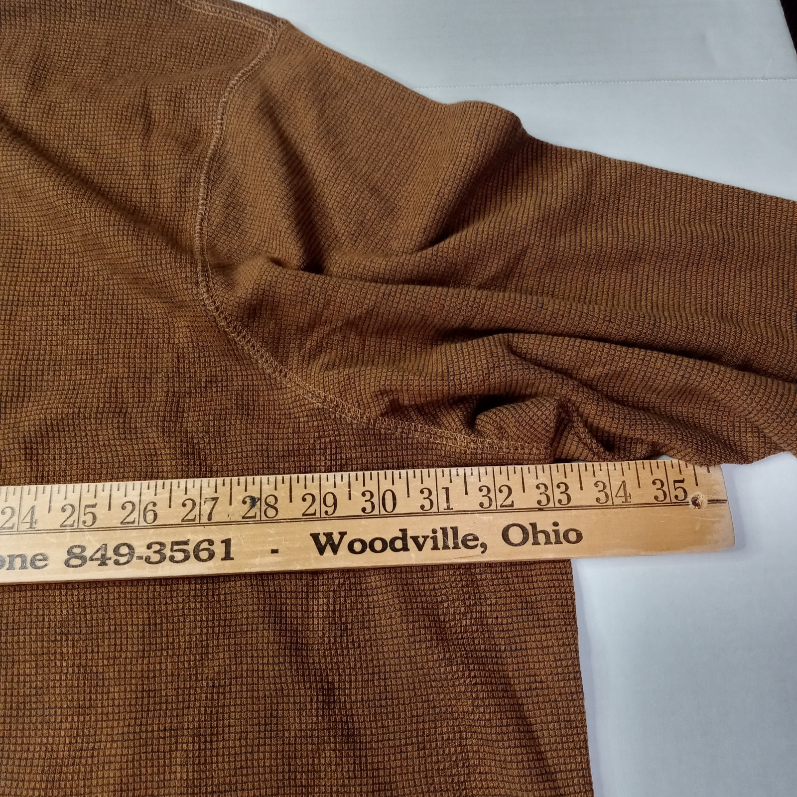St. John's Bay Long Sleeve Waffle Knit Thermal Shirt Men's Size 5XLT Monk Brown gallery