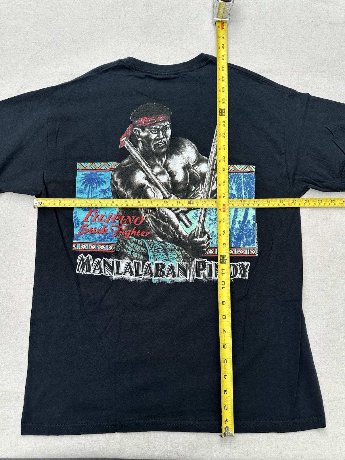 Vtg 90s Filipino Strength Warrior Street Stick Fighter Manlalaban Pinoy Shirt gallery