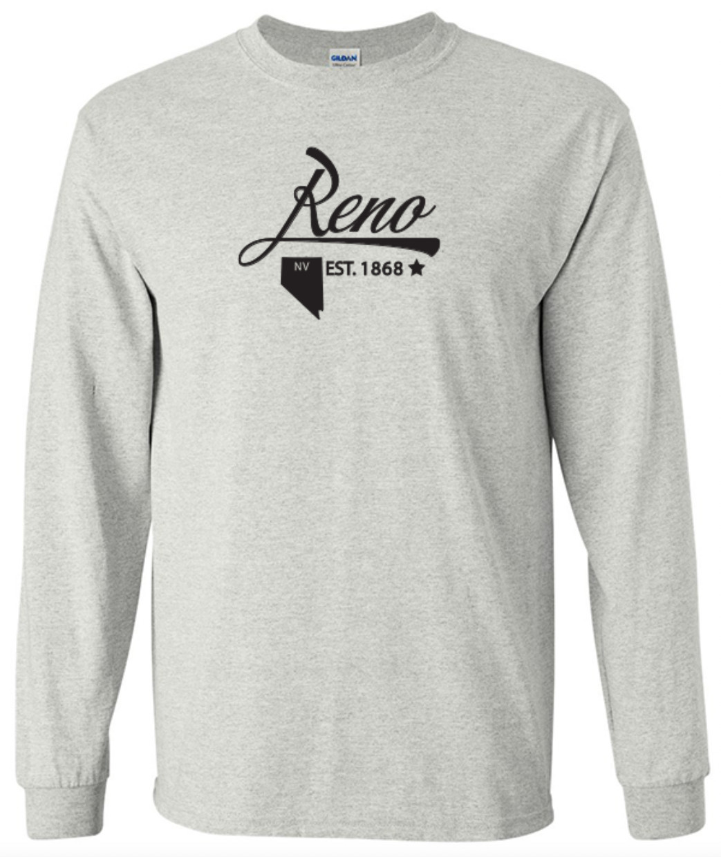 Reno Nevada State T-Shirt Long Sleeve Graphic Tee Unisex apparel Text logo gallery