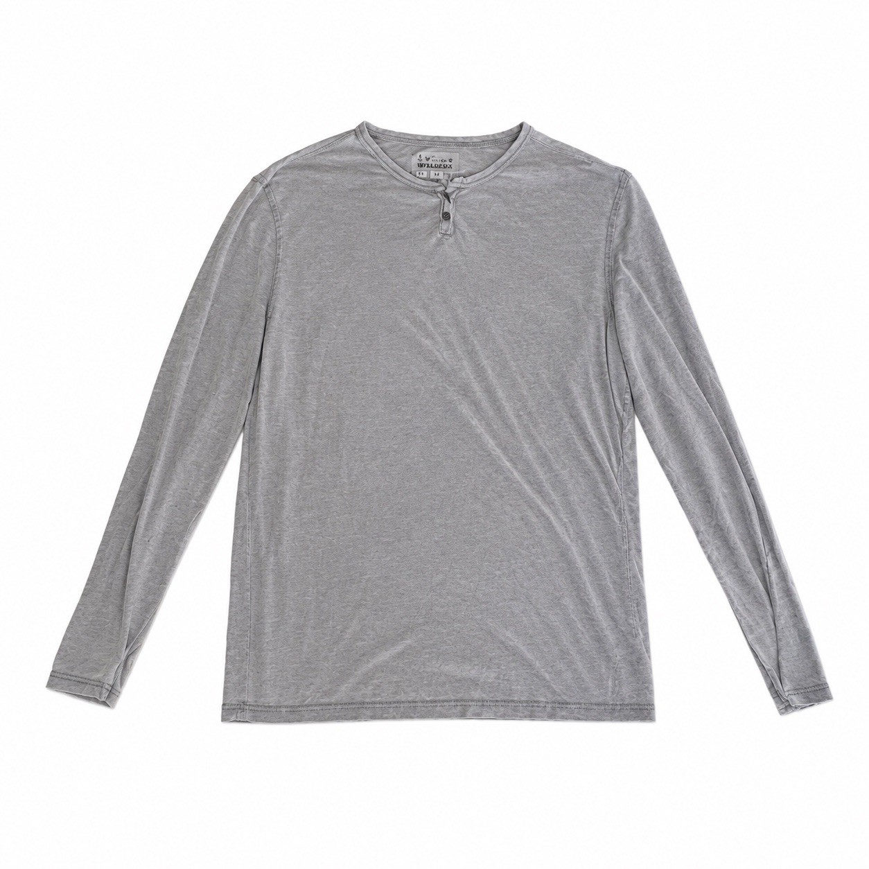 Lucky Brand Venice Burnout Gray Semi Sheer Shirt Boho Coastal Mens Large gallery