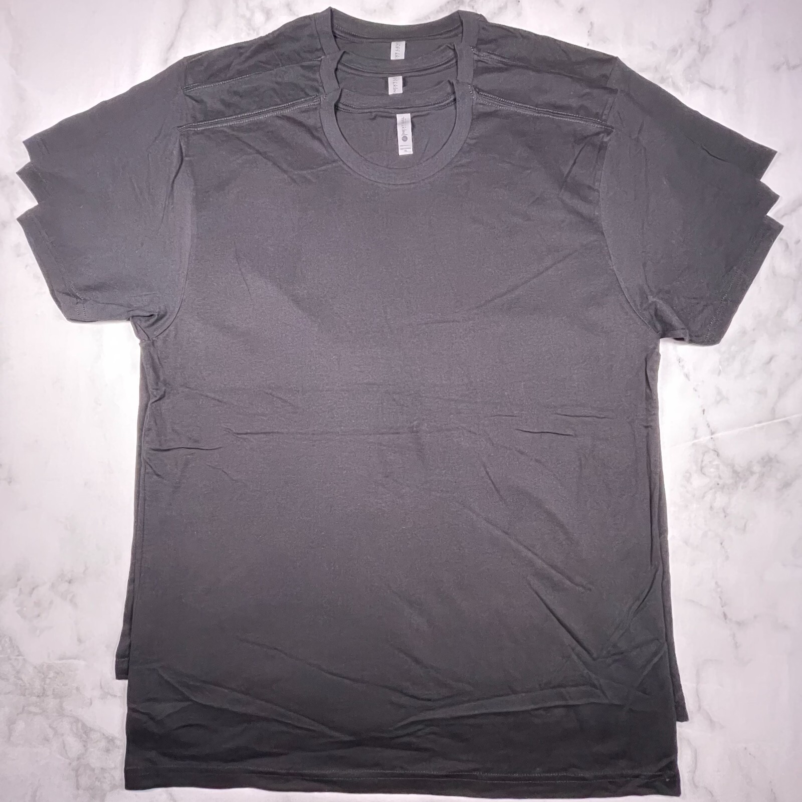 Lot of 3 Next Level Unisex Premium Black TShirts Plain Super Soft US Size XL gallery