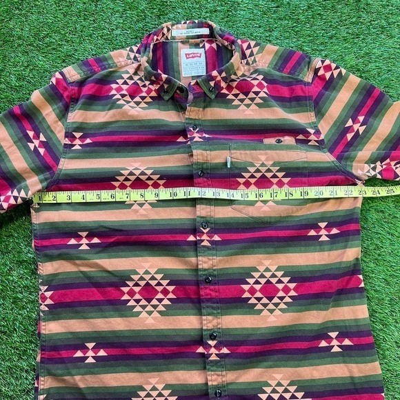 Levi's multicoloured Aztec button up shirt Size XL gallery