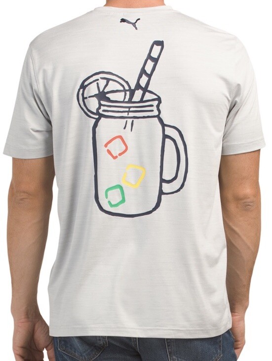 New Puma Cloudspun ARNOLD PALMER Drinks T-Shirt GOLF Umbrella High Rise Gray XL