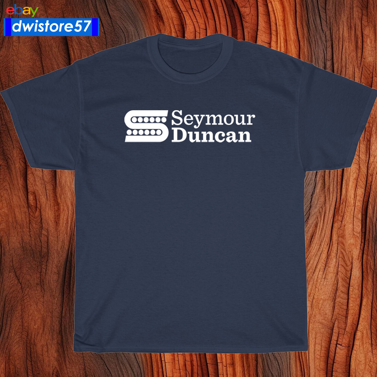 Seymour Duncan Guitar Pickups Logo Black/Navy/White/ Grey Men’s T-Shirt S-5XL