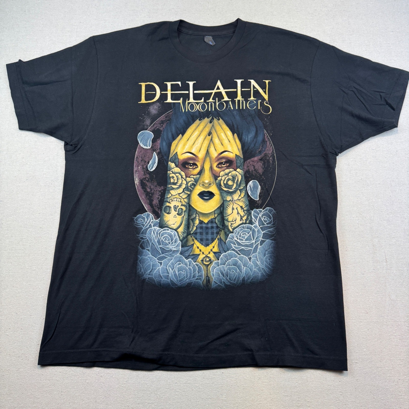 Delain Moonbathers 2017 North American Tour Shirt Black XXL Tultex Band Tee gallery