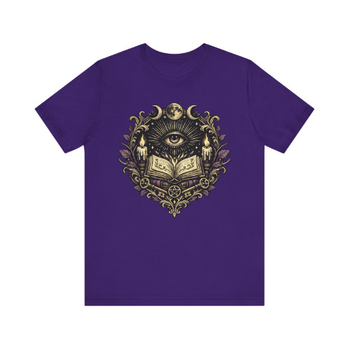 Occult Eye Grimoire T-Shirt Gothic Mystic Moon Book Witchy Graphic Te gallery