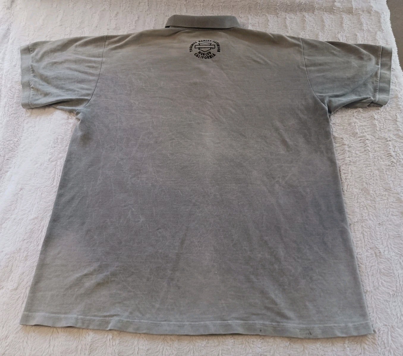 Yosemite Harley Davidson Polo Shirt Merced California Men's XL Gray Embroidered gallery