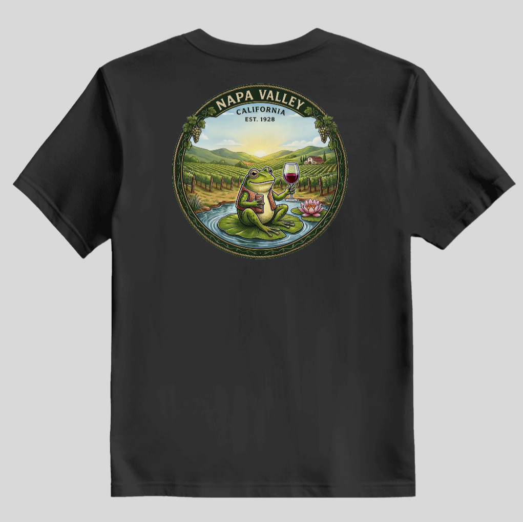 Napa Valley California Frog Graphic T-Shirt PC150