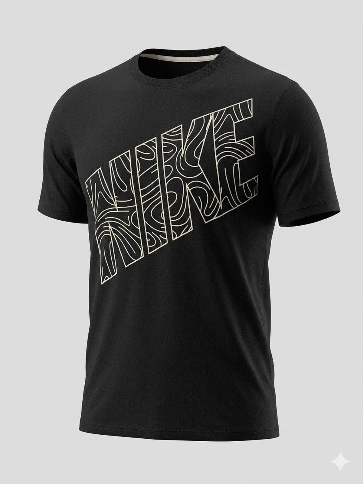 Nike The Nike Tee Men’s XL Black Spellout Graphic T-Shirt Cotton Athletic Cut