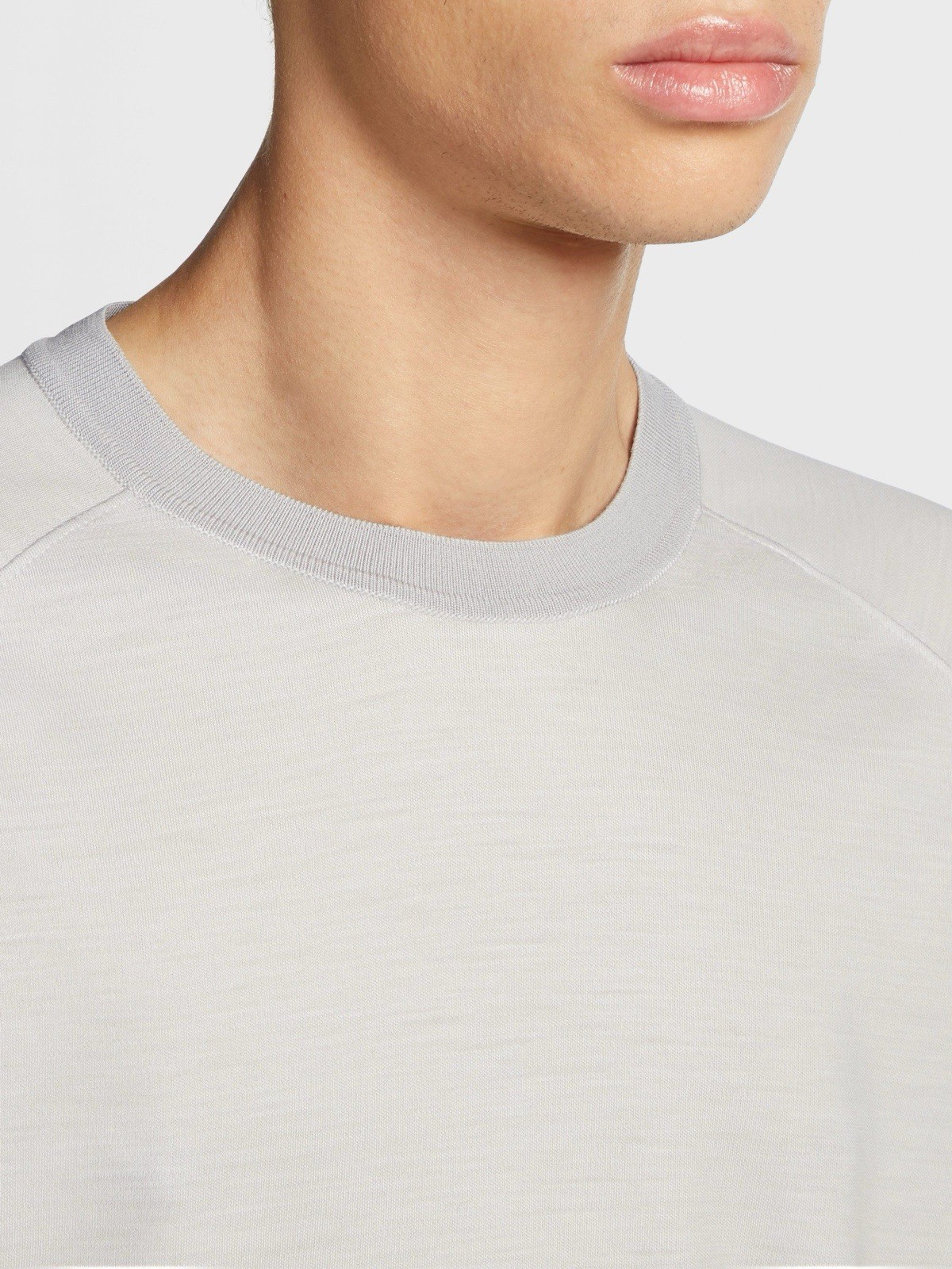 ZEGNA Men’s ‘High Performance’ Wool T-Shirt Light Grey Size XXL / 2XL $920+ NEW gallery