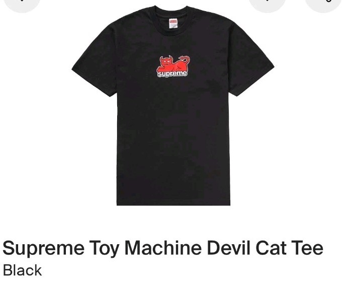 Supreme x Toy Machine Devil Logo T-Shirt Black XL SS24 Sealed + Box Logo Sticker
