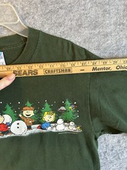 Peanuts Tag winter Scene Snoopy Charlie Brown Lucy Linus Sz M T Shirt