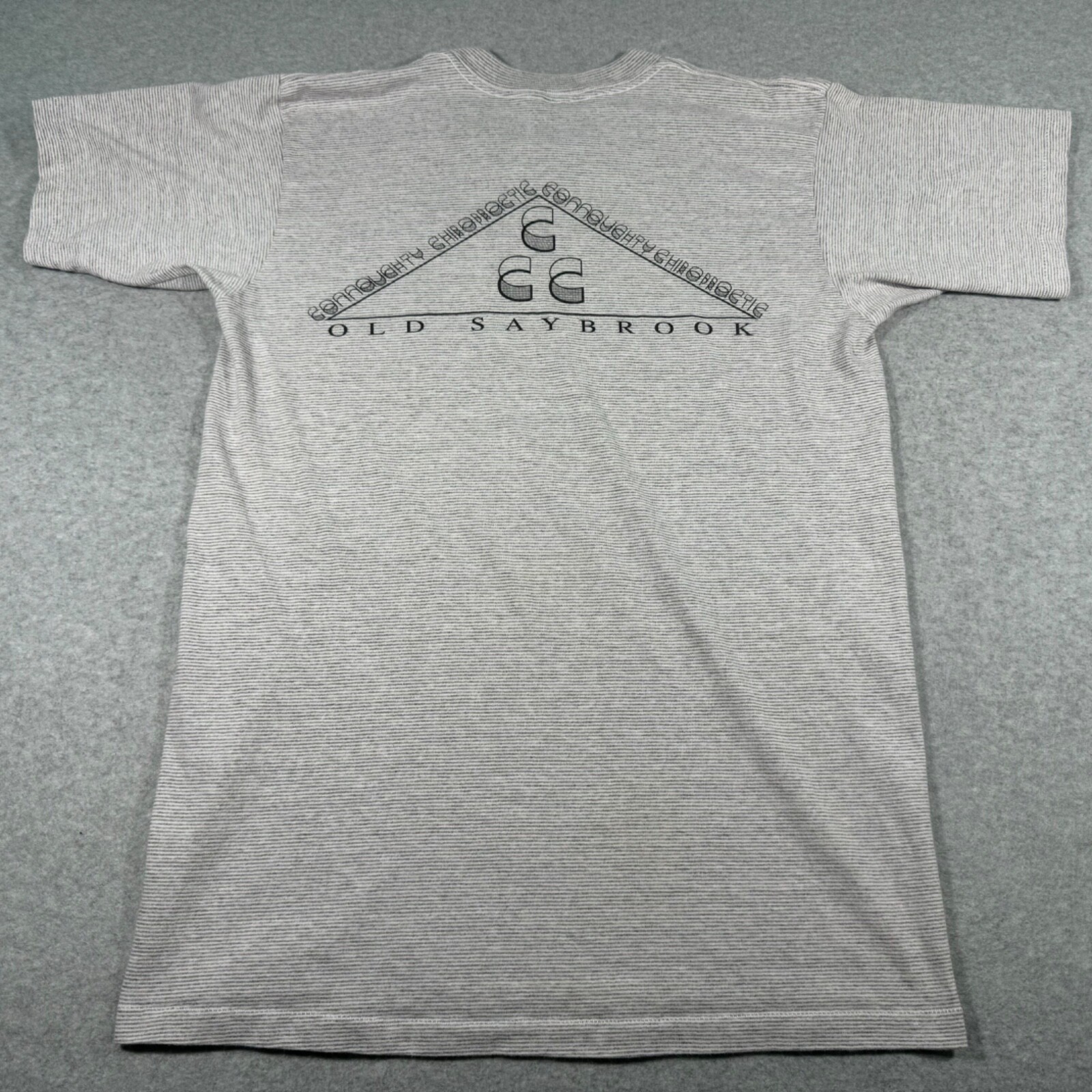 Vintage Chiropractic Shirt Adult Medium Gray Single Stitch Old Saybrook Mens 90s gallery