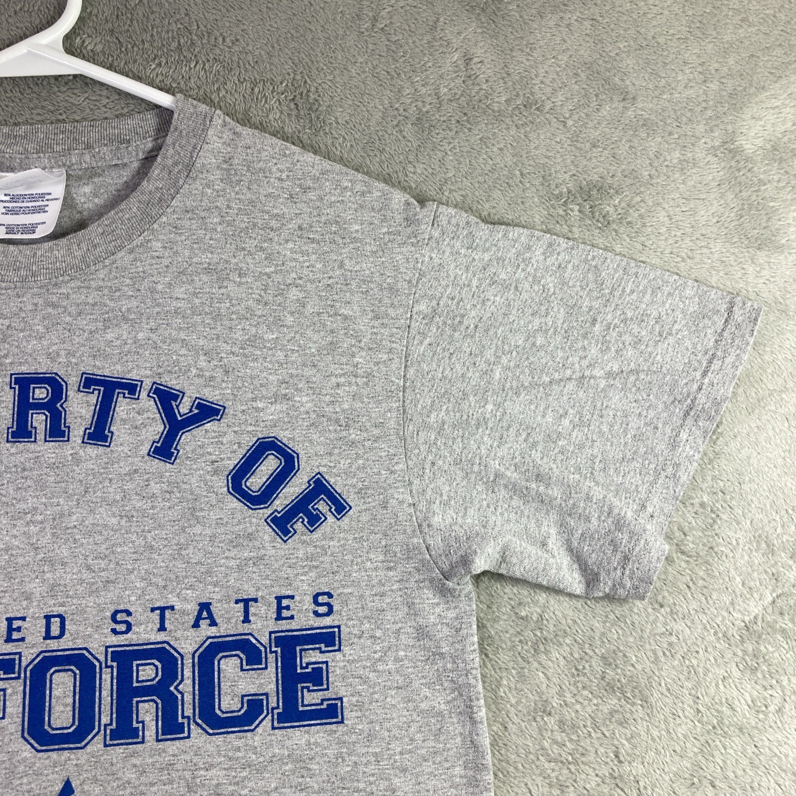 United States Air Force Shirt Adult Small Gray Blue Graphic Tee Double Sided gallery