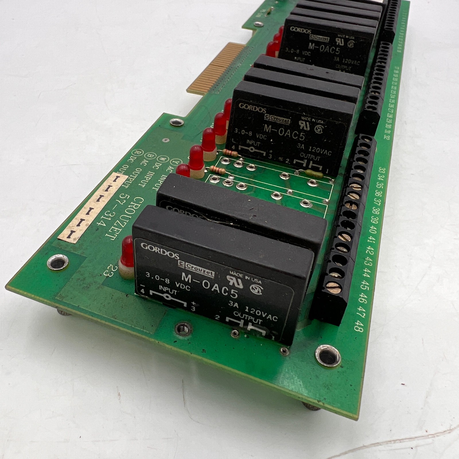 Crouzet Relay Module Board 57-314 with 17 relays M-OAC5 M-0AC5